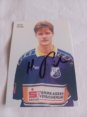 Signed Postcard Holm Pinder VfB Leipzig NEW