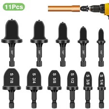 11pcs Swaging Tool Drill Bit Set 5 Flare Expanders + 6 Copper Pipe Expanders