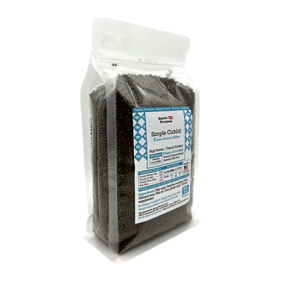 Simple Cichlid 2mm Medium Floating Pellets 50% Protein Premium Fish Food Tilapia