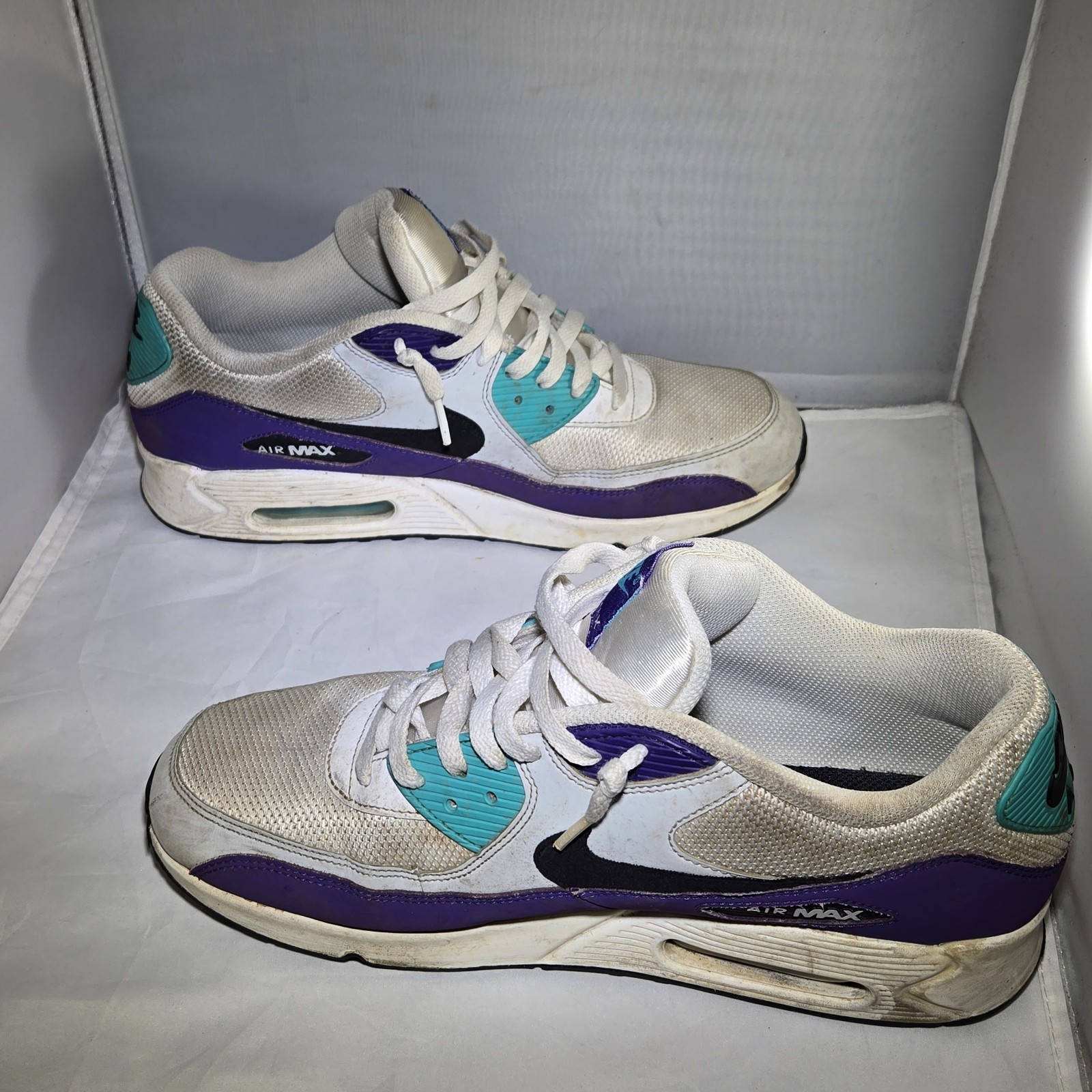 Nike Air Max 90 ‘Grape’ Hyper Jade AJ1285-103 Mens Size 11.5 thumbnail 2