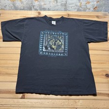 Vintage 1994 Gray Timber Wolf Wildlife Single Stitch Graphic T-Shirt USA - XXL