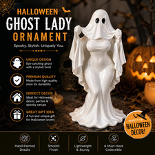 Halloween Ghost Lady Ornament Home Desktop Ornament Crafts Halloween Gift Decor