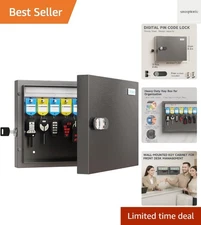 16 Key Lock Box, Key Cabinet Organizer, Key Safe Security Storage Lockbox Hol...