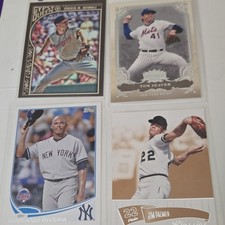 Topps Panini MLB Card Lot - Scherzer, Seaver, Rivera, Palmer, 4 Cards