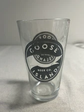 Goose Island Beer Company Black Logo Pint Glass