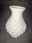 Vintage HOBNAIL Milk Glass Hurricane Lamp Chimney Pie Crust Top 3" Fit  7" Tall