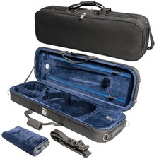 Light Violin Case - 1/4 Size w/ Adjustable Straps, Sheet Pocket - Black, NF-3001