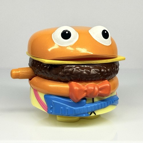 1991 McDonald’s Happy Meal Cheeseburger Character Figure Wind-up Toy **Works**