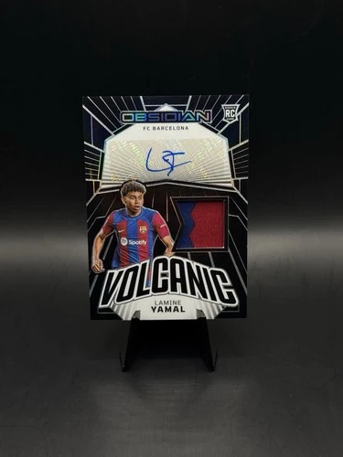 2023-24 Panini Obsidian Soccer Volcanic Material Signatures Lamine Yamal /199 RC