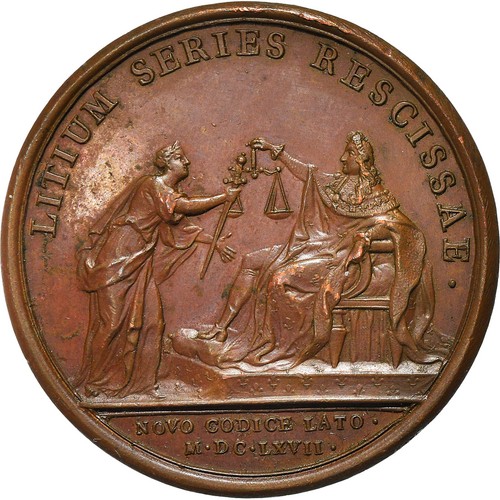 [#181007] Frankrijk, Medaille, Louis XIV, La Nouvelle Ordonnance, 1667, Mauger,  - Afbeelding 2 van 2