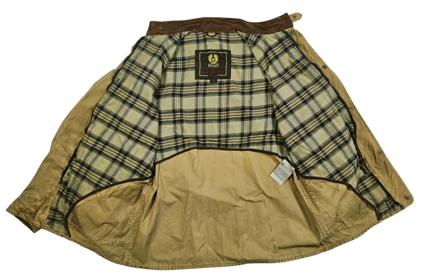 HOT VTG Men BELSTAFF TRAILMASTER BIKER PARKA BELTED KHAKI WAXED Jacket L (Fit M) - product detail image 17