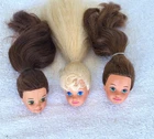 Vintage 1990’s Mattel Barbie Skipper & Babysitting Courtney Doll HEADS ONLY