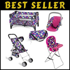 4 Piece Baby Doll Play Set - Flower Design