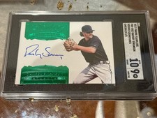 Dansby Swanson 2017 Flawless RC Auto Emerald /5 SGC 9/10 Rookie Signatures Cubs