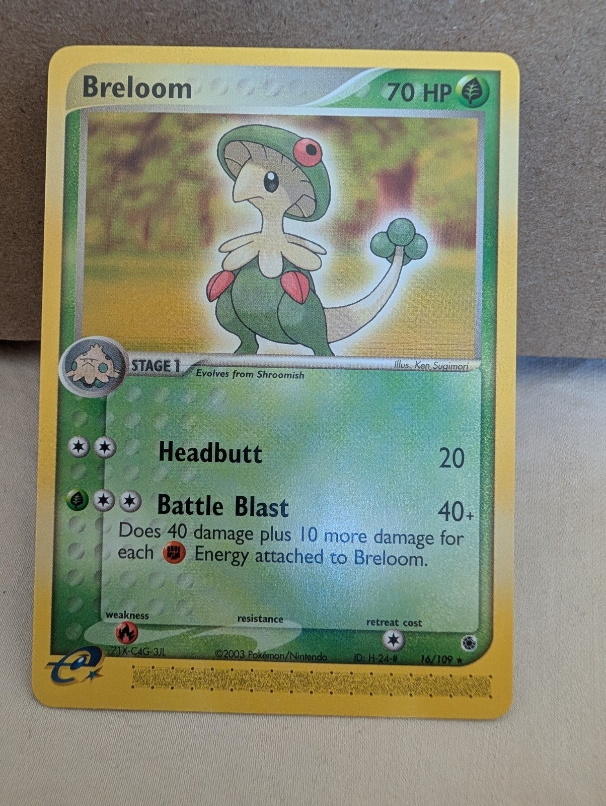 Breloom 16/109 Ruby and Sapphire Regular Nm 2726