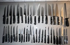 J. A. Henckels International Lot of 42 Knives + Sharpening Honing Steel JA