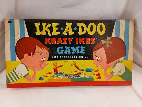 Vintage IKE-A-DOO Krazy Ikes Game: 1957 Appears Complete 