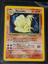 1999 ninetales pokemon card Shadowless Holo R [2] Lure 1999 Pokemon Ninetales - 1st