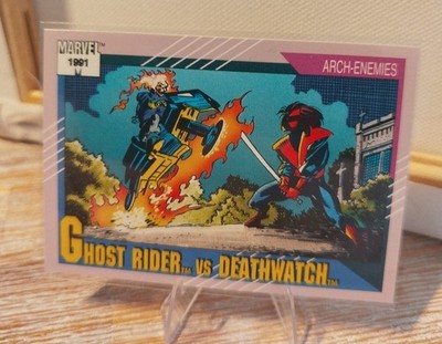 GHOST RIDERT VS DEATHWATCH X-MEN Karte 1991 TCG Impel Marvel Figuren #109