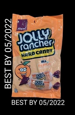 Jolly Rancher ALL PEACH Hard Candy (1) new/sealed bag BB 05/22 Rare Just Only 