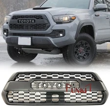 Front Grille For Tacoma Grill 2016-2023 TRD PRO Matte Black Mesh Grille Letters