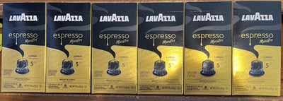 Pack Of 60 Total! Lavazza Espresso Maestro Lungo Aluminum Capsules 10 Count  