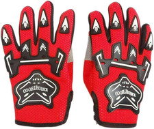 TDR Red Kids Youth Bike Gloves Children Motorcycle Full Finger Gloves MX Moto...