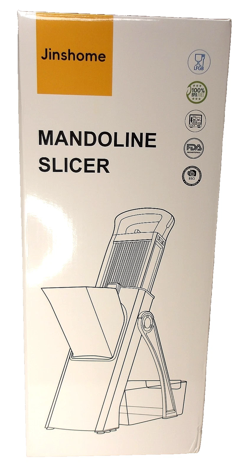 Jinshome Mandoline Slicer Plus w/ Cleaning Brush, Green (JS003)