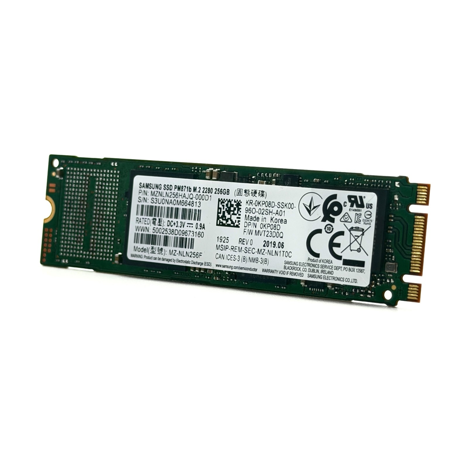 M.2 SATA SSD 2280 128GB 256GB 512GB major brands | Very Good health