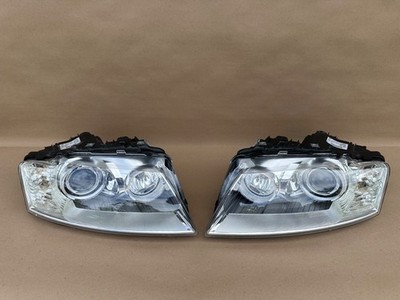 06-08 Audi A8 S8 Xenon HID Headlight Assembly, OEM Adaptive AFS, Pair Of L & R