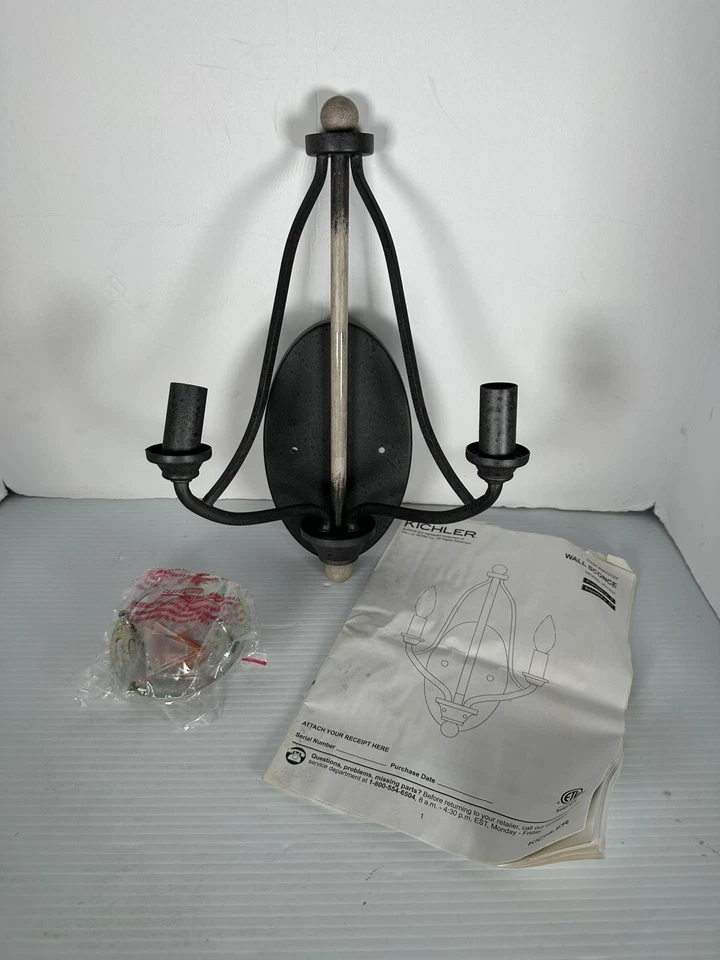 Aplique de pared Kichler 37401 2 luces nuevo sin caja Foto 2 de 4