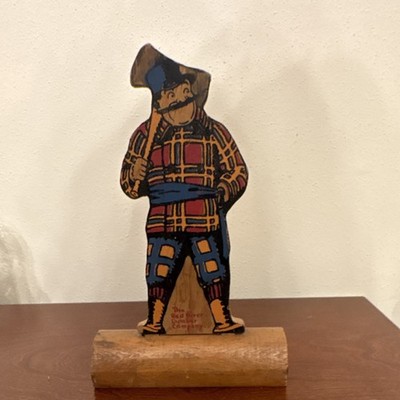 Red River Lumber Co Painted Wood, Paul Bunyan William Laughead, Advertising