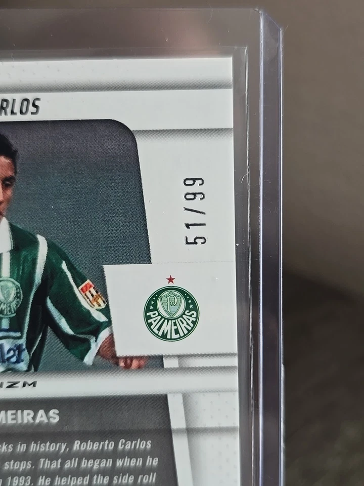 2025 Panini Prizm FIFA Club WC Silver Auto #/99 Roberto Carlos Palmeiras - Image 3 of 3