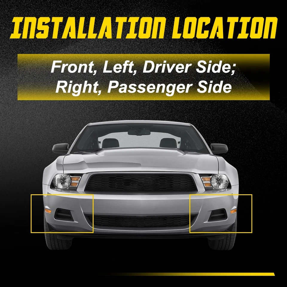 2 piezas para Ford Mustang 2010-2014 parachoques delantero conductor pasajero guardabarros soporte EAH Foto 4 de 4