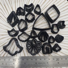 Lot of 20 Polymer Clay Cutters – Mixed Sizes (Some Used, Some Unused) #3