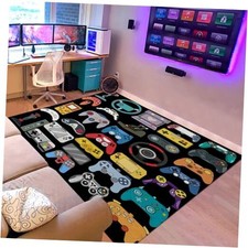 Gaming Area Rugs Gamer Player Rug for Boys Room Decor Teens 3D Video Game