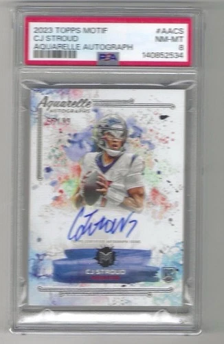 CJ STROUD 2022 Topps Motif Aquarelle Augo (AU) /99 PSA 8