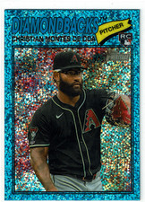 2026 Topps Heritage Christian Montes De Oca #205 Chrome Light Blue Sparkle (RC)