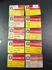 10pc Potentiometers Assortment Ohmite