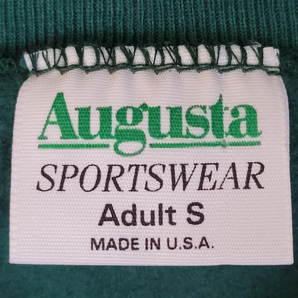 Vintage 90s Augusta Sportswear Crewneck Sweatshirt S Hunter Green USA Retro Gym - Image 2 of 4
