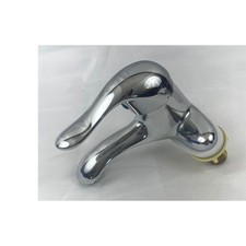 Single Handle Chrome Bathroom Sink Faucet Deck Mount 2-Hole Mixer