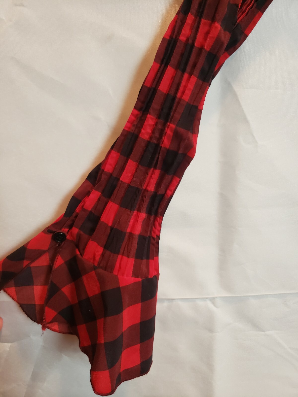 Notations Women's Button-Down Top Ruffle Check Fl… - image 4