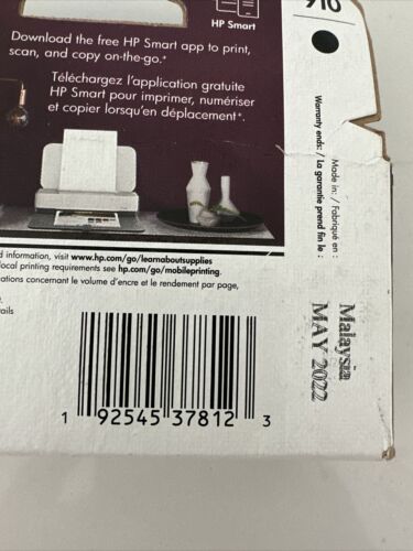 HP 910 3YL61AN schwarze Tintenpatrone abgelaufen 5/2022 3YL61AN #140 - Bild 3 von 6