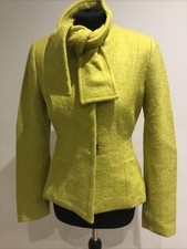 Betty Jackson Studio Stunning Mustard Dark Lime Green Jacket Uk12 Bnwot