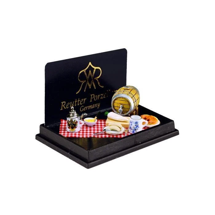 Oktoberfest Snack 1.790/7 Reutter w Beer Barrel Picnic DOLLHOUSE Miniature - Image 2 of 4