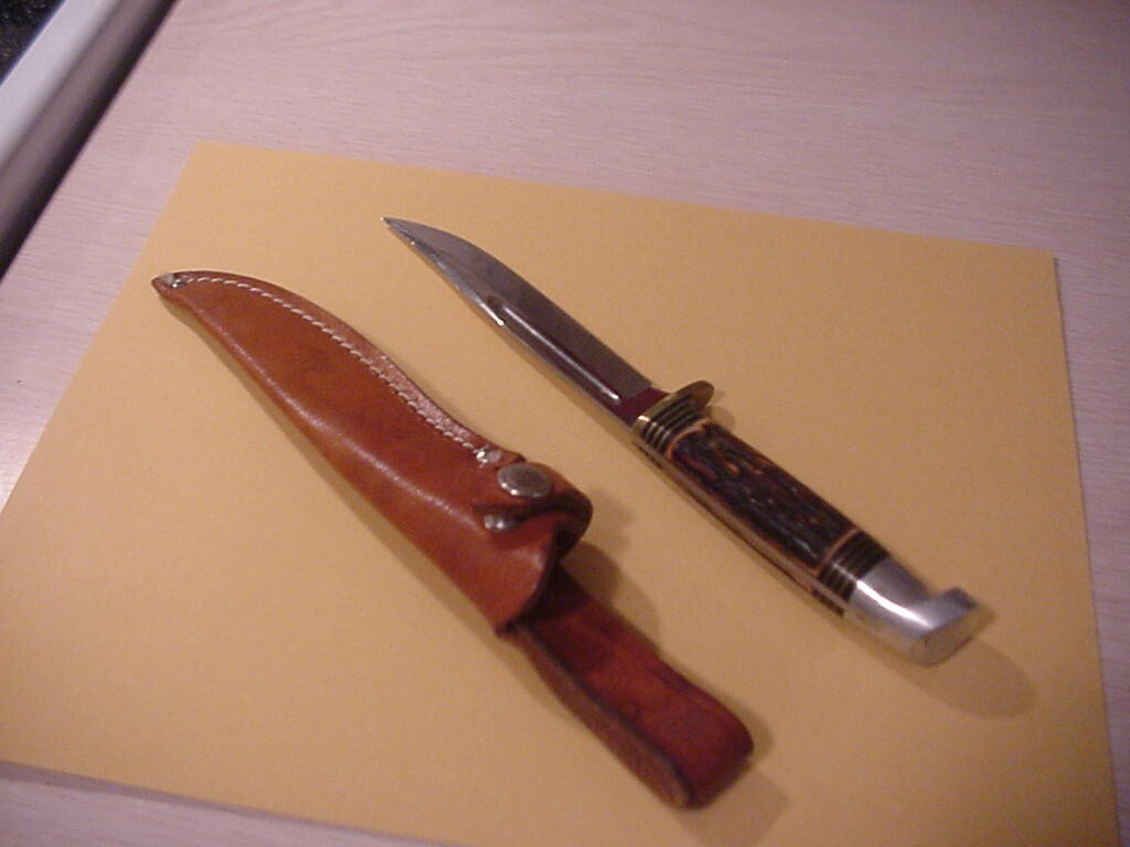 WESTERN STAINLESS STEEL USA SH48A " FIXED BLADE KNIFE " WITH SHEATH eBay