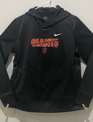 MLB SF Giants Women's Hoodie Size M Long Sleeve Black Nike