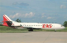 Postcard Airline EUROPE AERO SERVICE SE 210 Caravelle 10B3 F-GDJU CC7.