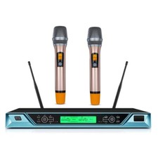 DJ Wireless Microphone System Karaoke KTV Dual Handheld Singing UHF Auto Mute