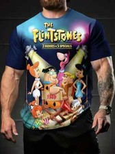 Image of THE FLINTSTONES Yabba Dabba Doo FRED BARNEY WILMA BETTY Mens T-Shirt SIZE LARGE
